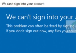 アカウントにサインインできない問題を解決する方法Windows10 