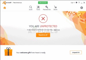 アバストバックグラウンドサービスが実行されていない問題を修正する方法 