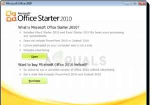 修正：Microsoft WordStarter2010を開くことができません。もう一度試すか、コントロールパネルで製品を修理してください 