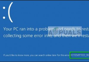 修正：ATTEMPTED_WRITE_TO_READONLY_MEMORY BSOD 