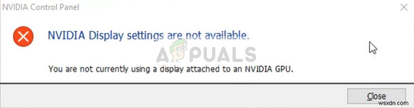 修正：NVIDIAディスプレイ設定は利用できません 