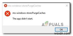 修正：「ms-windows-store：PurgeCaches、アプリケーションが起動しませんでした。」 