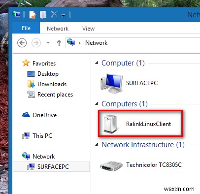 RalinkLinuxClientがWindowsネットワークに表示されるのはなぜですか 