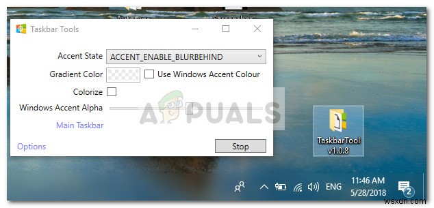 Windows10でタスクバーを半透明または完全に透明にする方法 