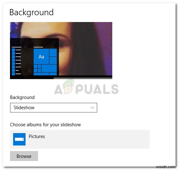 修正：Windows10の背景スライドショーにサブフォルダーが表示されない 
