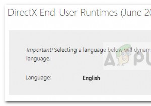 修正：d3dx9_40.dllが見つからないか、Windowsで実行するように設計されていません 