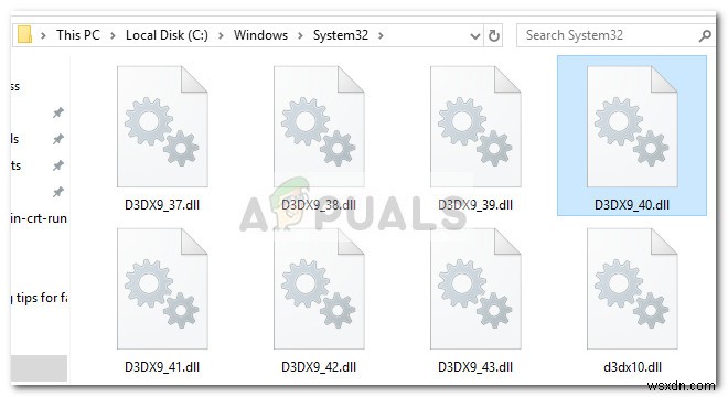 修正：d3dx9_40.dllが見つからないか、Windowsで実行するように設計されていません 