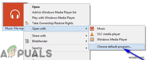 WindowsMediaPlayerをデフォルトにする方法 