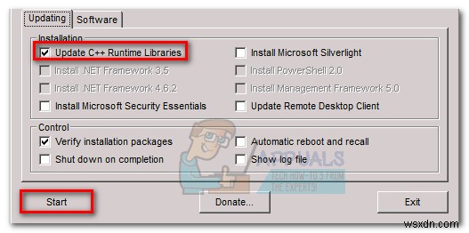 修正：WindowsUpdateスタンドアロンインストーラーが更新の検索でスタックする 