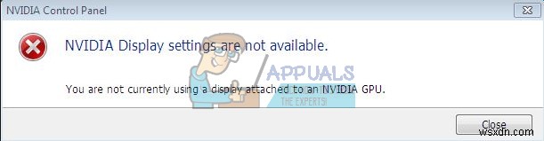 修正：現在、NVIDIAGPUに接続されたディスプレイを使用していません 