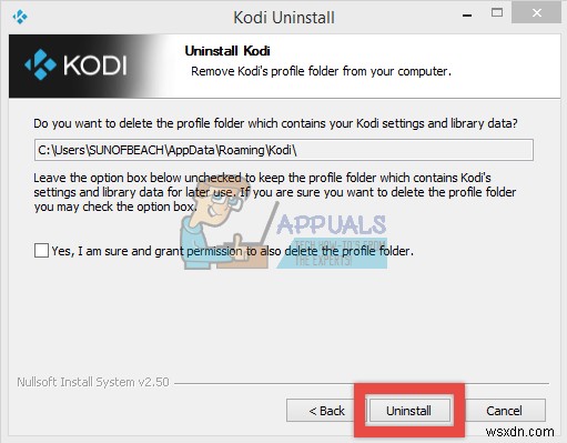 方法：Windows10でKodiをアンインストールする 