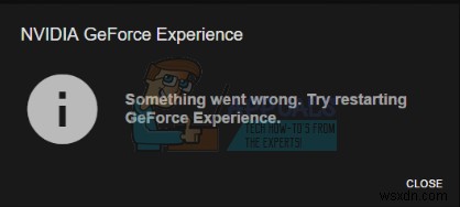 修正：GeforceExperienceが開かない 