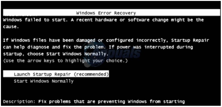 修正：Windowsが起動時にエラーを開始できませんでした 