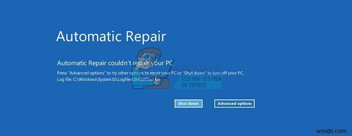 自動修復を修正する方法は、Windows10でPCを修復できませんでした 