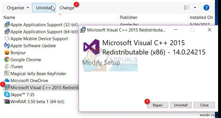 修正：Windows10でのMicrosoftVisualC++ランタイムライブラリエラー 