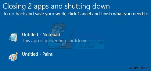 修正：Windows10は永遠にシャットダウンします 