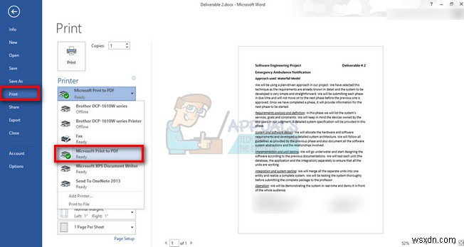 PDFにMicrosoftPrintを追加または削除する方法 