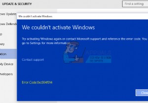 Windows10でのアクティベーション中にエラー0xc004f014を修正する方法 