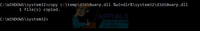 破損したD3D10Warp.dllファイルを修正する方法 