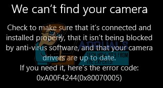 修正：Windows10でカメラエラーが見つかりません 