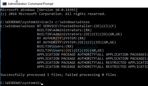 修正：WindowsResourceProtectionが要求された操作を実行できない 