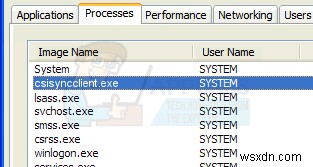 CSISYNCCLIENT.EXEによる高いCPU使用率を修正する方法 