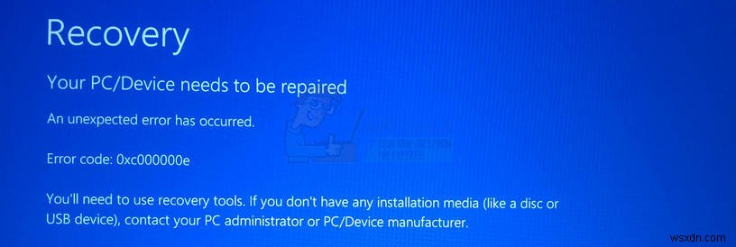 Windows10でブートエラー0xc000000eを修正する方法 