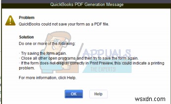 修正：QuickBooksはフォームをPDFファイルとして保存できませんでした 
