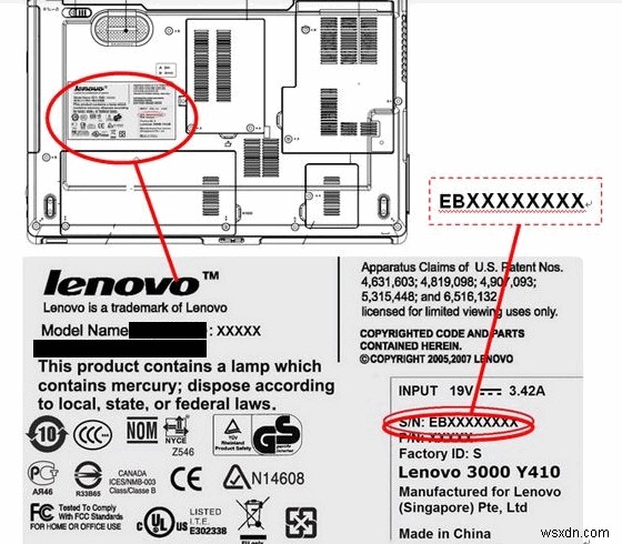 LENOVOシリアル番号を見つける方法 