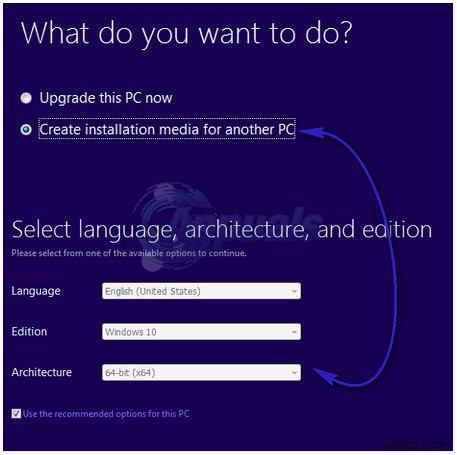 修正：Windows10をインストールできませんでしたエラー80240031 