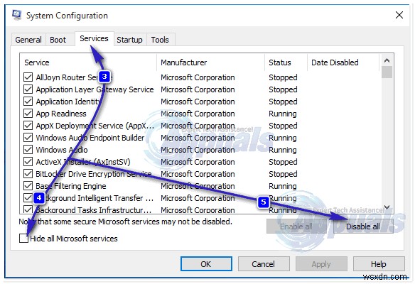 修正：Windowsサービスへの接続に失敗しました 