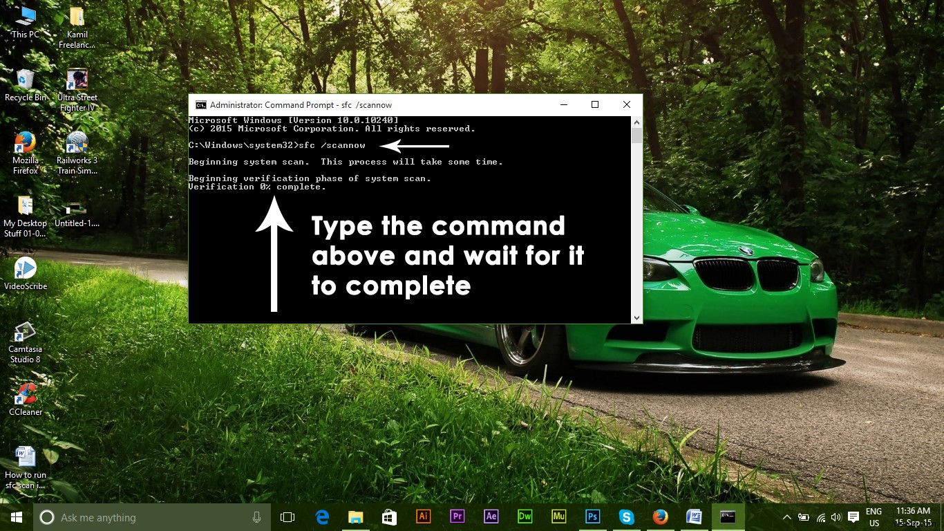 方法：Windows10でsfcスキャンを実行する 