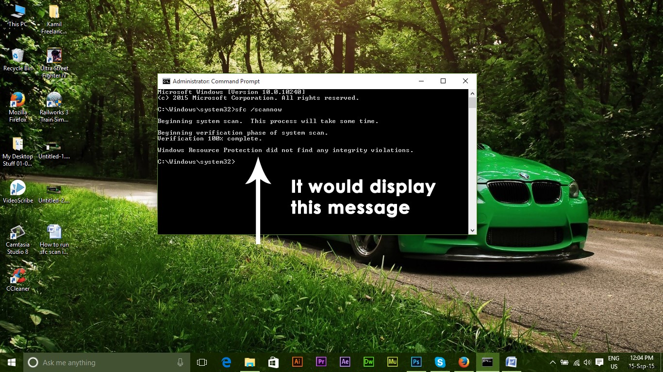 方法：Windows10でsfcスキャンを実行する 