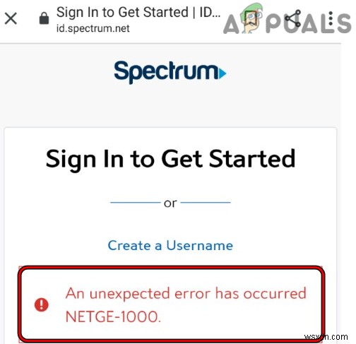 修正：Spectrumで「予期しないエラーが発生したNETGE-1000」 
