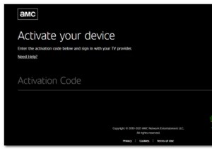 Apple TV、Android TV、Roku、FirestickでAMCをアクティブ化する 