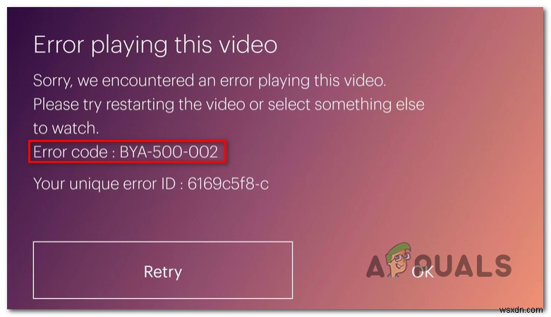 Huluエラーコード「BYA-500-002」を修正 