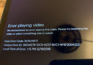 Huluエラーコード「RUNUNK13」を修正する方法 