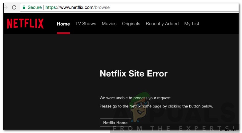 Netflixサイトのエラーを修正する方法 