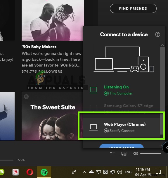 修正：SpotifyWebプレーヤーが再生されない 