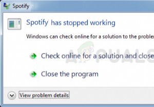 修正：SpotifyがWindows10でクラッシュし続ける 