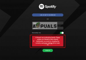 修正：Spotifyエラーコード17 