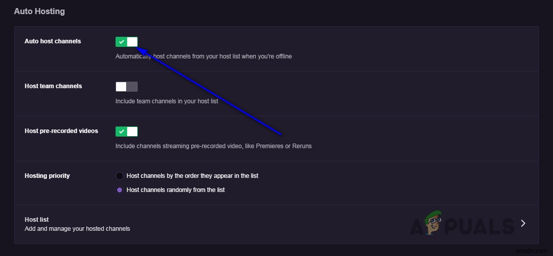 ストリームで別のTwitchチャンネルをホストする方法 