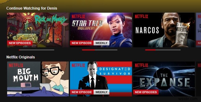 Netflixでの継続視聴からアイテムをクリアする方法 