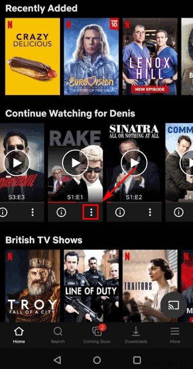 Netflixでの継続視聴からアイテムをクリアする方法 