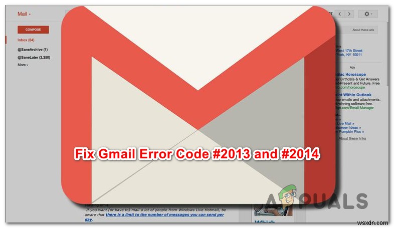Gmailのエラーコード＃2013と＃2014を修正する方法 
