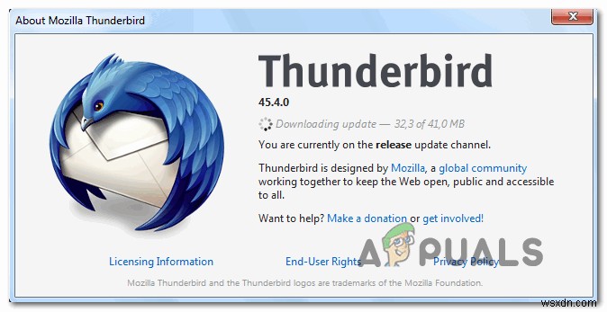 [修正]Thunderbirdの設定を確認できませんでした 