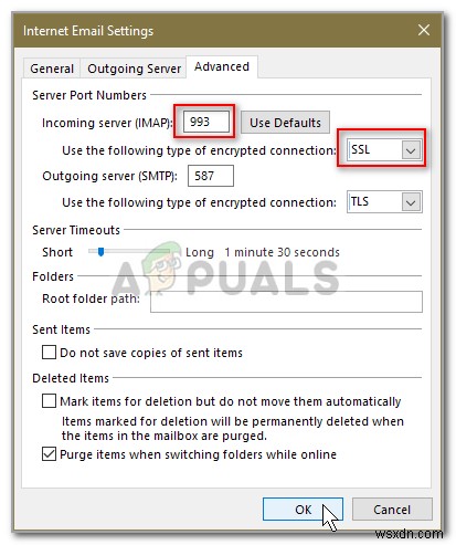 修正：Outlookでサーバーへの安全な接続を確立できない 
