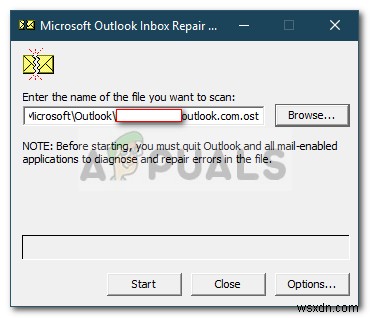 修正：Outlook.pstが見つかりません 