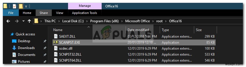 修正：Outlook.pstが見つかりません 