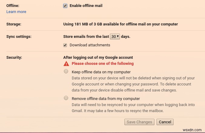ChromeでGmailをオフラインで使用する方法 